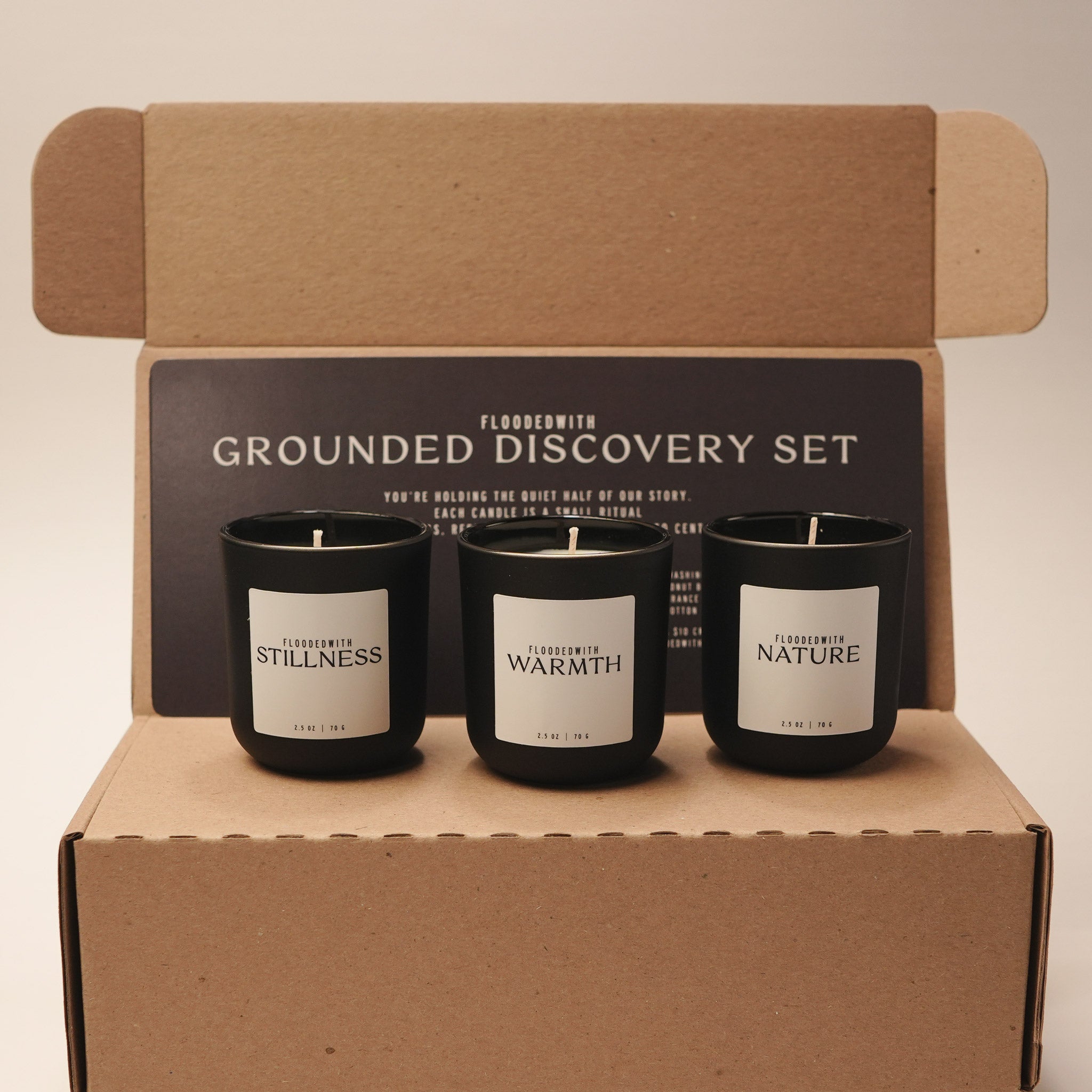 Grounded Discovery Set — Mini Candle Sampler (3 × 2.5 oz)