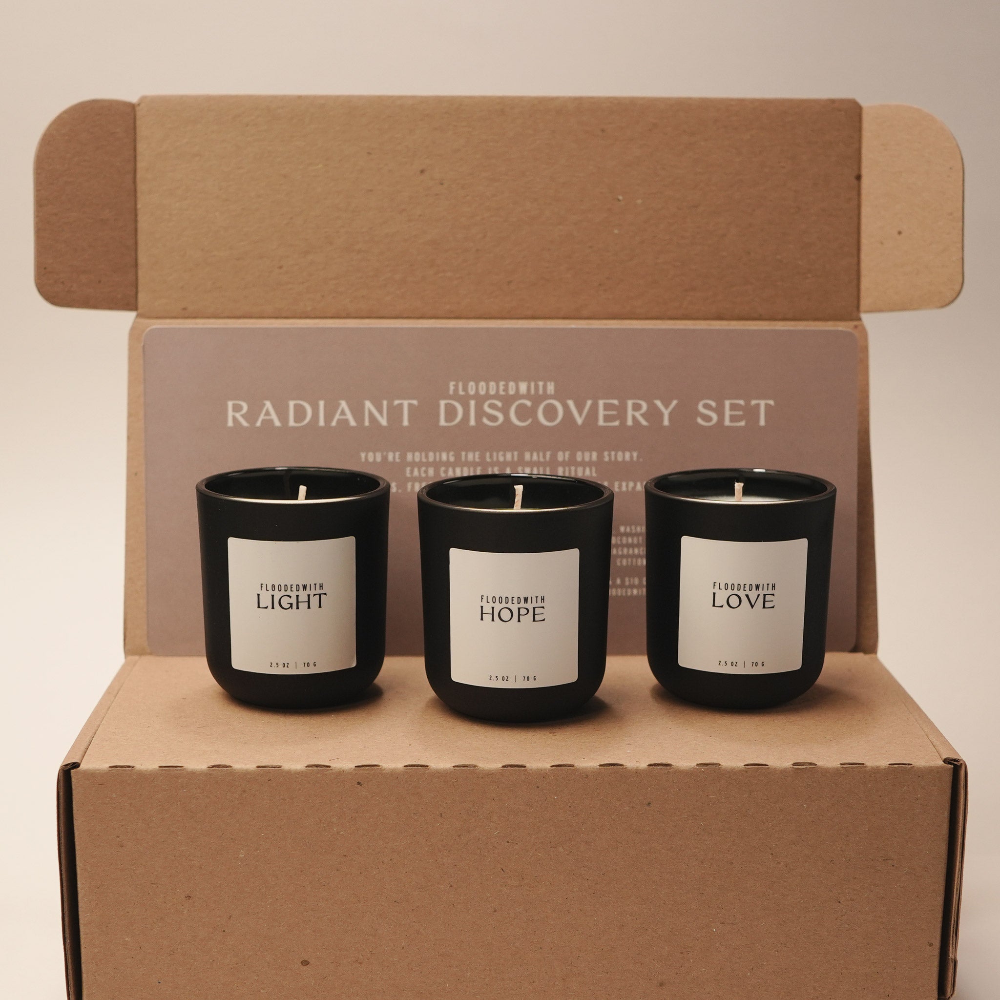 Radiant Discovery Set — Mini Candle Sampler (3 × 2.5 oz)